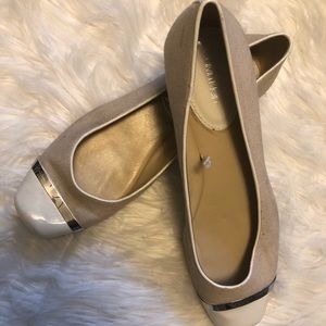 Calvin Klein tan flat shoes